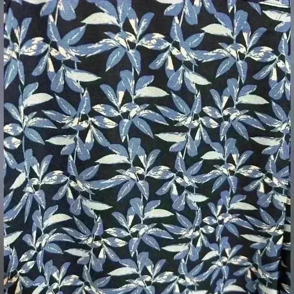 Max Studio Pants Womens Pull On Wide Leg Elastic Waist Blue Floral Size XL NWT - Picture 5 of 8